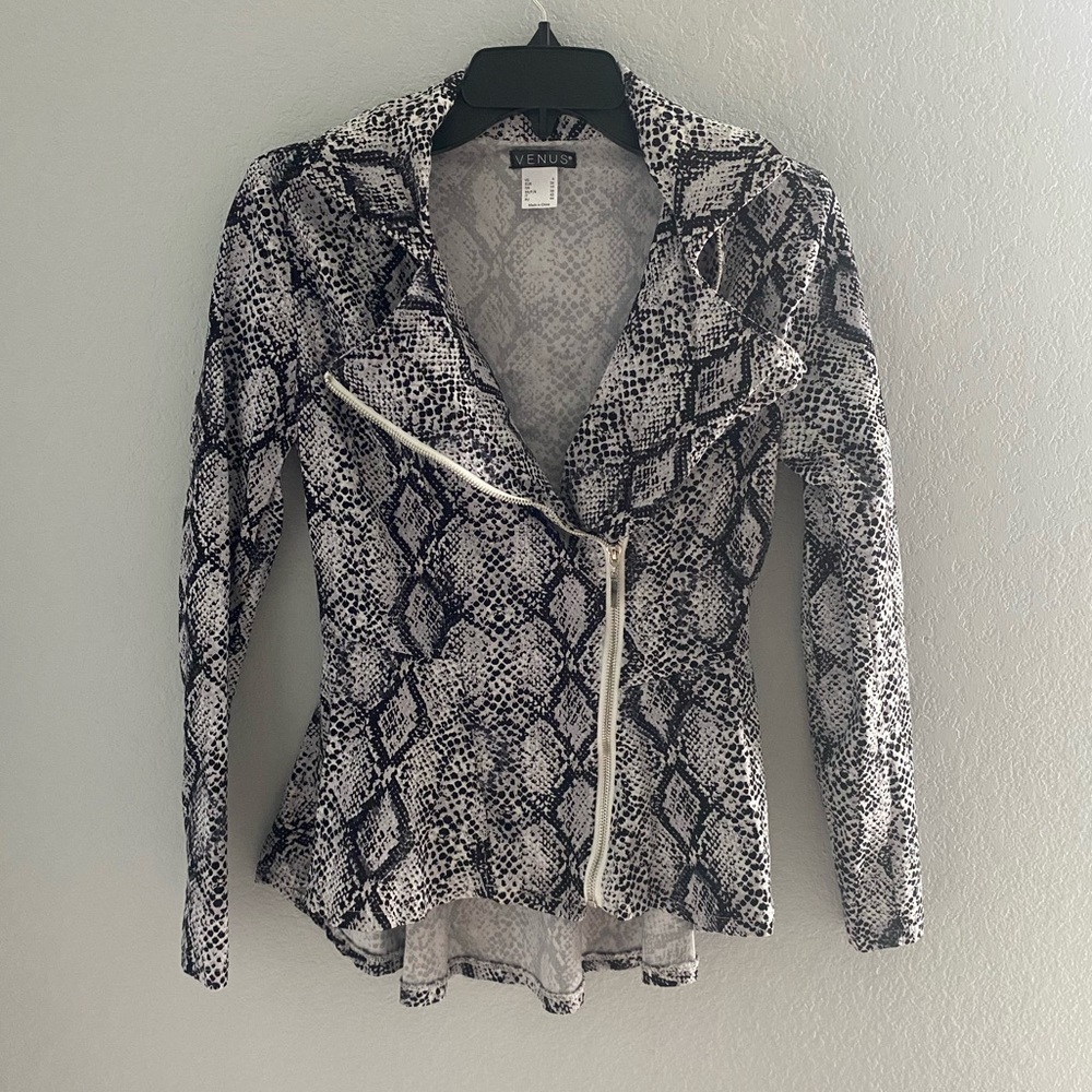 Venus Snakeskin Print Jacket
